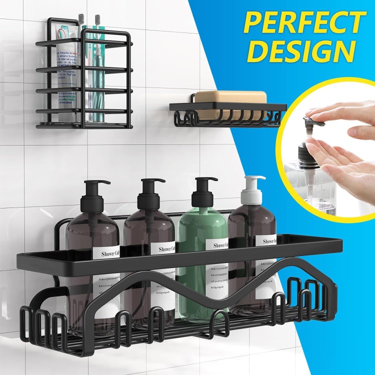 Shower Caddy, Shower Shelves [5-Pack], Adhesive Shower Organizer