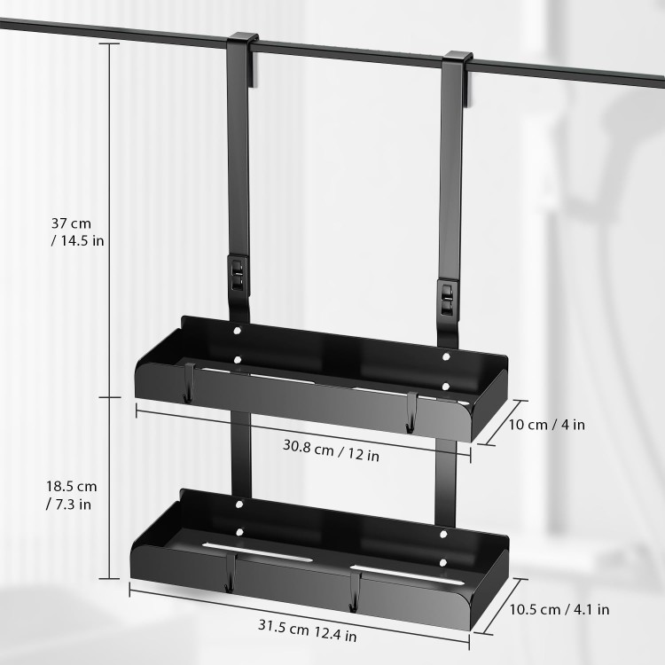 Hanging Shower Caddy Shower Rack Over the Doors for Bathroom