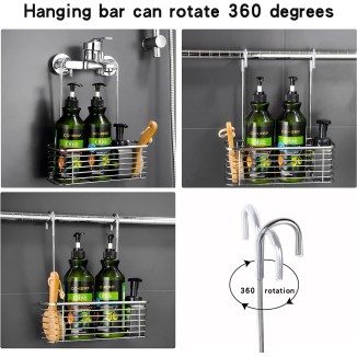 hanging shower rack, bathroom storage rack, shampoo bracket