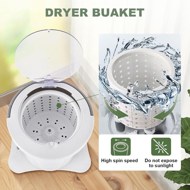 Manual Clothes Dryer Portable Mini Dryer Compact Spin Dryer Non electric Laundry Dryer for RV, Camping, School, Apartment, Dorm