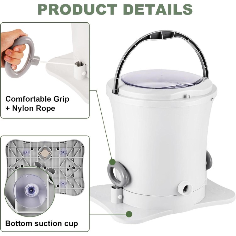 Manual Clothes Dryer Portable Mini Dryer Compact Spin Dryer Non electric Laundry Dryer for RV, Camping, School, Apartment, Dorm