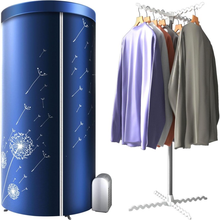 Portable Dryer, 46Inch -1000W Portable Clothes Dryer, Travel Portable Dryer Machine for Clothes with Timer, Mini Dryer for Apartment