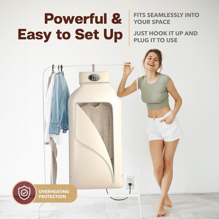 Portable Clothes Dryer - Upgraded 2.0 Portable Dryer for Apartment, RV, Travel- Easy to Use Mini Dryer with Dryer Bag for Underwear, Baby Clothes,Delicate Garments