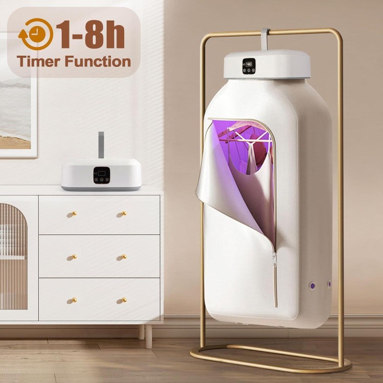 Portable Clothes Dryer Small, Mini Laundry Dryers, Electric Dryer Machine Compact with Dryer Bag for Apartment Dorm RV Home Travel, Suitable for Underwear, Baby Clothes, Light Clothes, Foldable