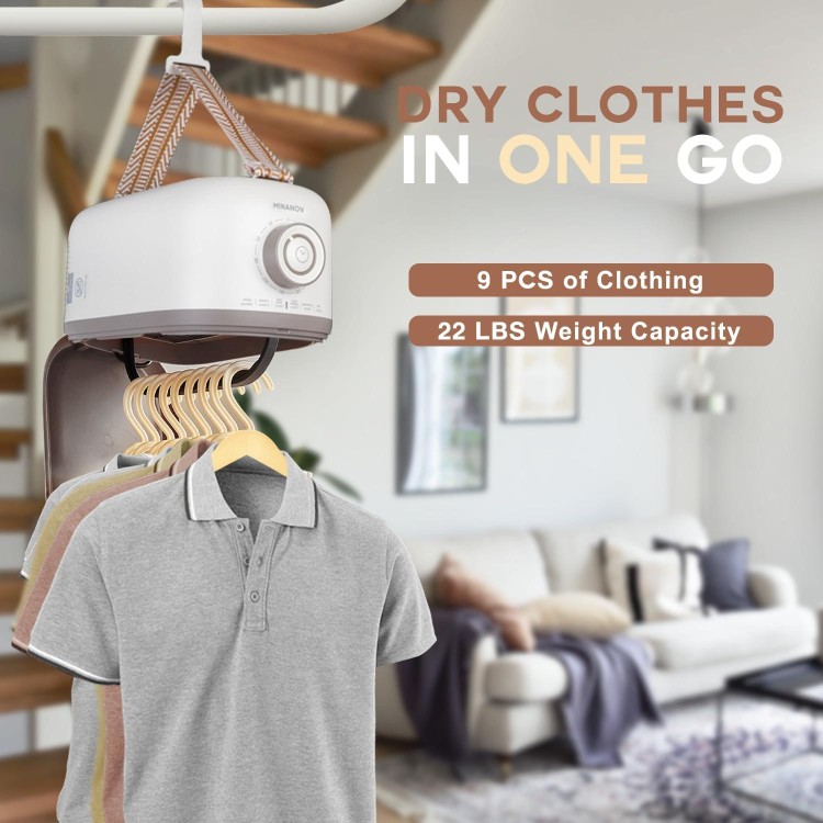 Portable Clothes Dryer - Clothes Dryer for Travel, Apartment, RV, Dorm - Easy to Use Multiple Compact Dryer for Clothes, Underwear, Socks - Portable Dryer Machine with Timer Function