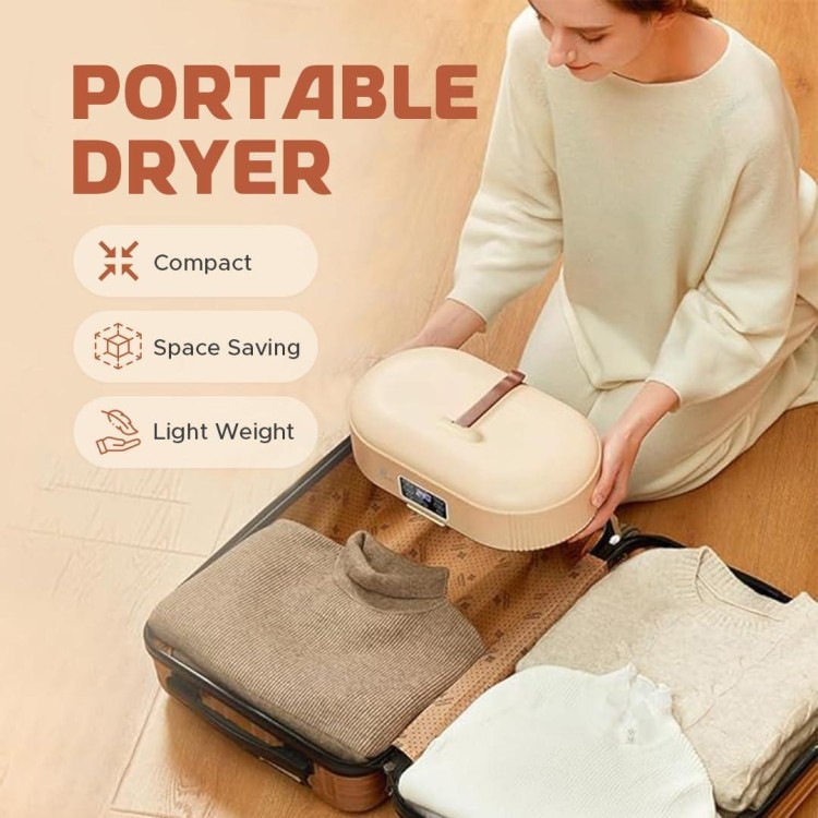 Portable Clothes Dryer for Laundry - Premium Dryer for Apartments, RV, Travel-Compact Dryer, Foldable with Timer, Sturdy, Easy to use, For light clothing Underwear, Baby Clothes