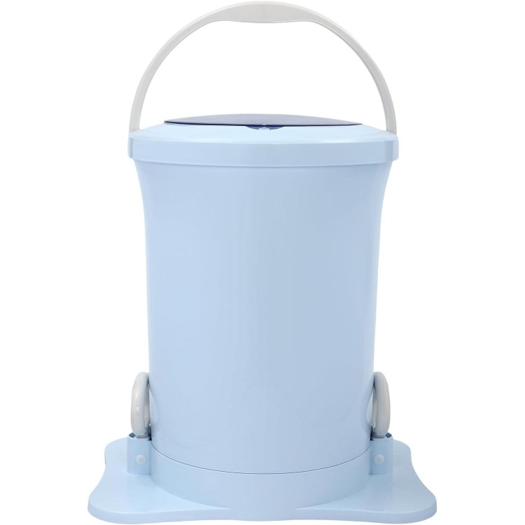 Hand Crank Clothes Wringer, Manual Clothes Dryer Dehydrator, Portable Lightweight Mini Clothes Dehydrator, Non Electric Pull Cord Spin Laundry Wringer, Small Cloth Washer For RV, Camping (Blue)