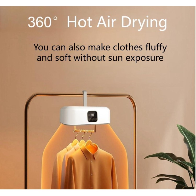 Foldable Mini Drying Machine with Dryer Bag,Portable Clothes Dryer,Small Electric Laundry Dryer with Remote Control for Light Clothes, Underwear, Baby Clothes,Suitable for Apartment,Rv,Travel,Home