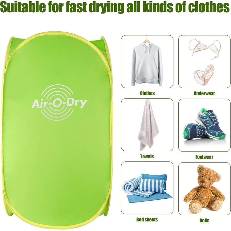 Portable Dryer for Apartments, 800W Portable Dryer for Clothes Mini Dryer Machine for Travel Home Laundry