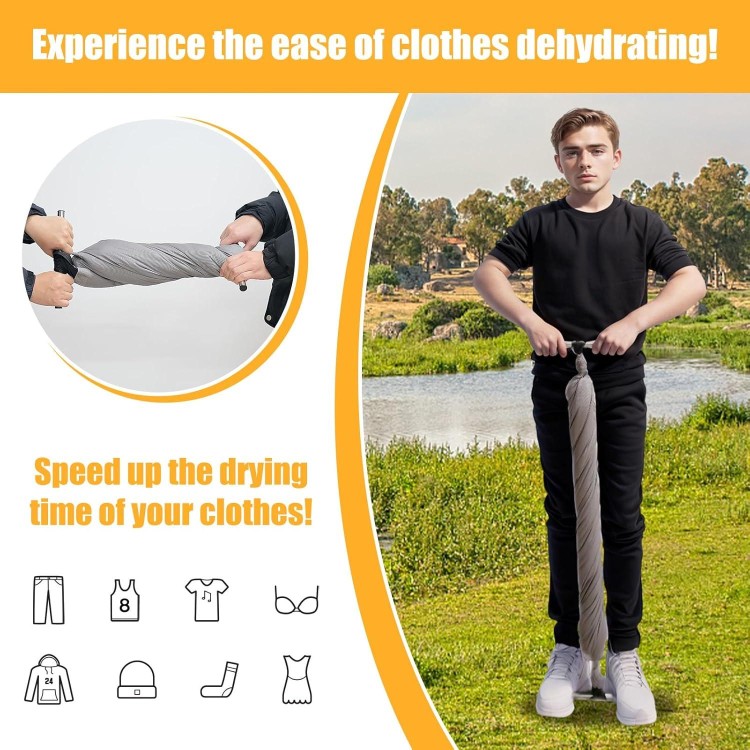 Compact Clothes Dryer, Manual Clothes Dryer for Travel, Camping, Grid Living and RV, Small Portable Clothes Dryer for Cloth, Towel Wringer for Drying Clothes Anywhere