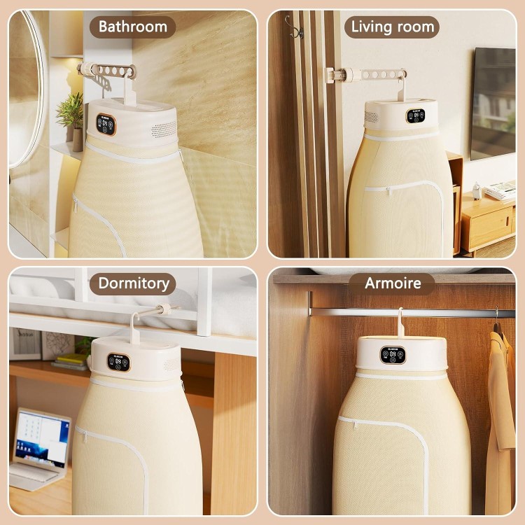 Powerful Heating Portable Cloth Dryer,Mini Electric Machine for Apartment Laundry Travel RV,UV/Time Set/2 Modes/Quiet/Safety/Save Electricity,Let Cloth Bask in the Sun,Quick Easy to Use