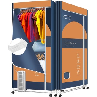 Portable Dryer, 1600W-67 Inch Clothes Dryer, 35LB Capacity Foldable 3-Tier Electric Portable Dryer Rack, Energy Saving Mini Dryer with Digital Automatic Timer for Apartment, House, RV