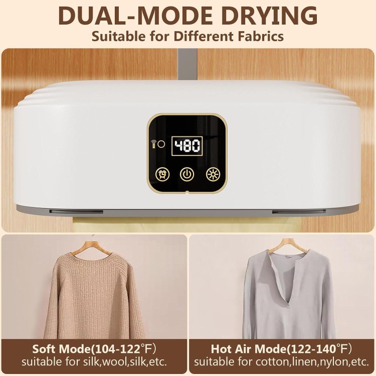 Portable Clothes Dryer，Conveniently Stored Mini Portable Dryer, Compact Dryer Machine with Timer function, Portable Dryer for Apartments, Dorms, Travel and RV, G-1035