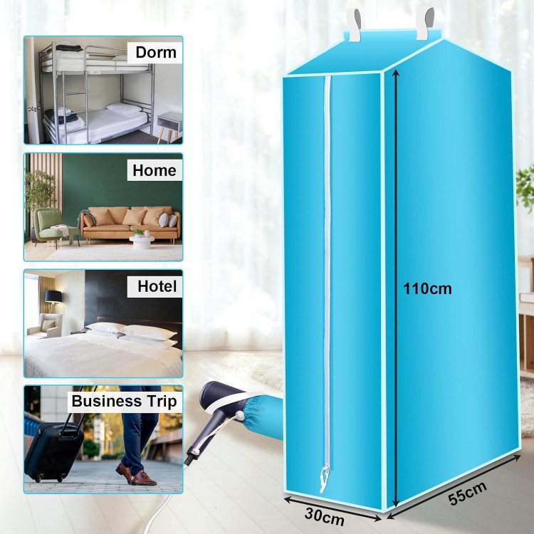 Portable Clothes Dryer Bag, Fast Drying Solution for Travel, Hotel, Apartment, and Dorms, Foldable & Water Resistant, Lightweight Quick Drying Bag (Without Dryer)