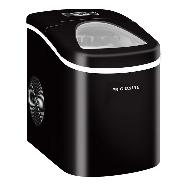 Frigidaire, 26 Lbs Portable Compact Icemaker, Ice Making Machine, Black, White, Medium