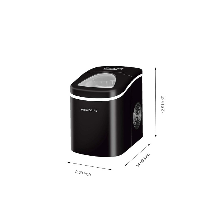 Frigidaire, 26 Lbs Portable Compact Icemaker, Ice Making Machine, Black, White, Medium