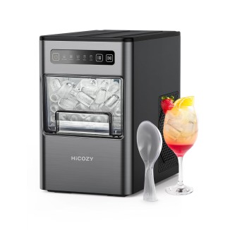 HiCOZY Ice Maker Countertop,Ice in 6 Mins, 24 lbs/Day, Portable & Compact Gift with Self-Cleaning,for Apartment/Under Cabinet/Kitchen/Office/Camping/RV/Home Bar