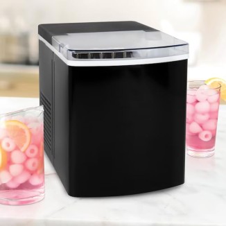 Ice Makers Countertop, Portable Ice Maker Machine Countertop, 9 Ice Cubes Ready in 8 Mins, Self-Cleaning Ice Machine with Ice Scoop and Basket for Home Office Bar Party