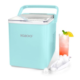 Igloo Automatic Self-Cleaning Portable Electric Countertop Ice Maker Machine With Handle, 26 Pounds in 24 Hours, 9 Ice Cubes Ready in 7 minutes, With Ice Scoop and Basket