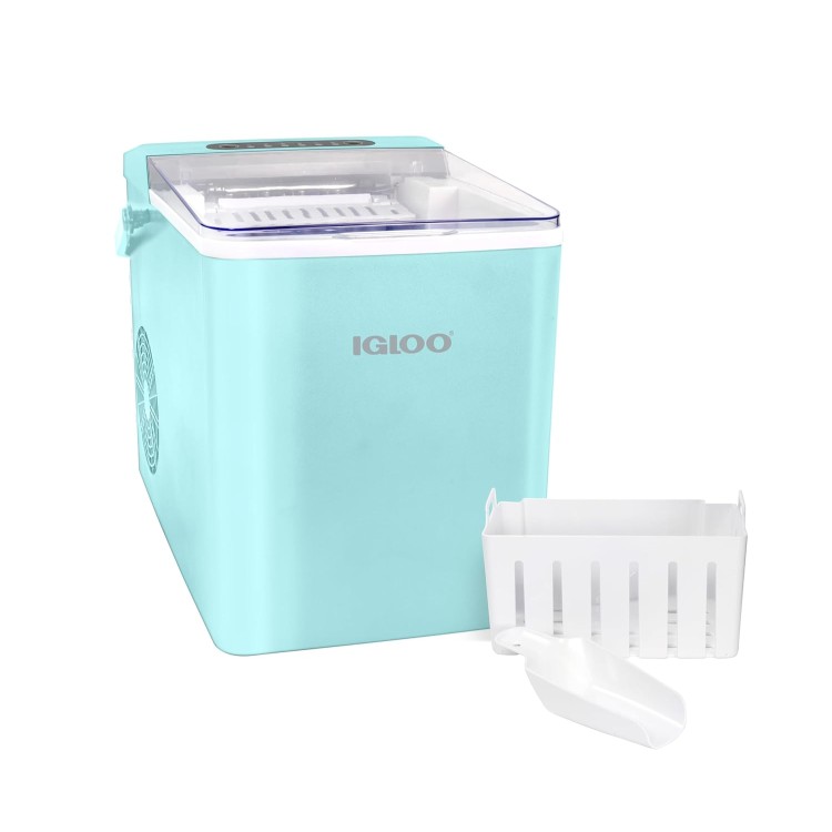 Igloo Automatic Self-Cleaning Portable Electric Countertop Ice Maker Machine With Handle, 26 Pounds in 24 Hours, 9 Ice Cubes Ready in 7 minutes, With Ice Scoop and Basket