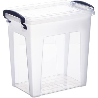 Superio X-Deep Clear Storage Container with Lid and Handles, Stackable Organizer Bin for Home, Garage, and Dorm- Store Cloths, Boots, Toys, and Accessories, (12 Qt.)