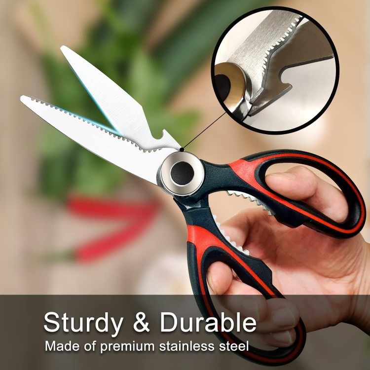 Kitchen Scissors 2 Pack Kitchen Shears All Purpose Heavy Duty Dishwasher Safe Multipurpose Utility Sharp Scissors for Food, Meat, poultry, Vegetable