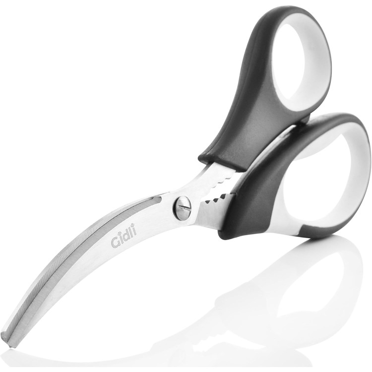 Kitchen Shears by Gidli - Lifetime Replacement Warranty- Includes Seafood Scissors As a Bonus - Heavy Duty Utility Stainless Steel All Purpose Ultra Sharp Scissors for Food