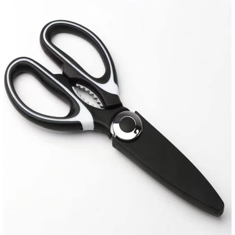 Kitchen Scissors Stainless Steel Sharp Blades - Multipurpose Kitchen Scissors Heavy Duty for Meat, Chicken, Fish, Vegetables, and Herbs – Bottle Opener