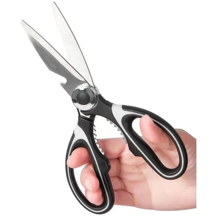 Kitchen Scissors Stainless Steel Sharp Blades - Multipurpose Kitchen Scissors Heavy Duty for Meat, Chicken, Fish, Vegetables, and Herbs – Bottle Opener