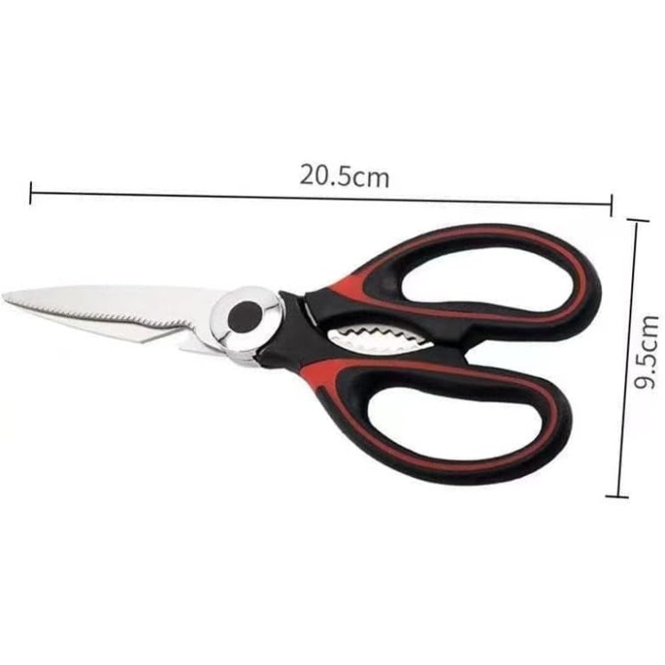 Kitchen Scissors Stainless Steel Sharp Blades - Multipurpose Kitchen Scissors Heavy Duty for Meat, Chicken, Fish, Vegetables, and Herbs – Bottle Opener