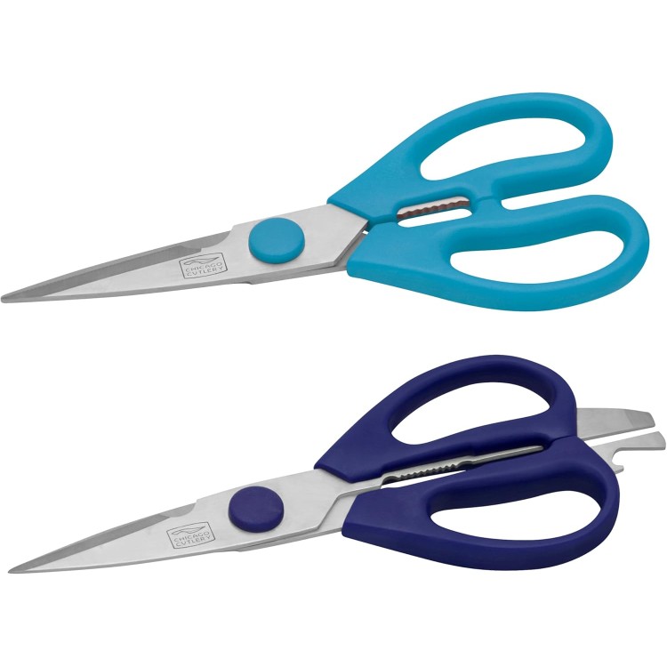 Chicago Cutlery 2 Piece Kitchen Shears in Blueberry and Blue Frost