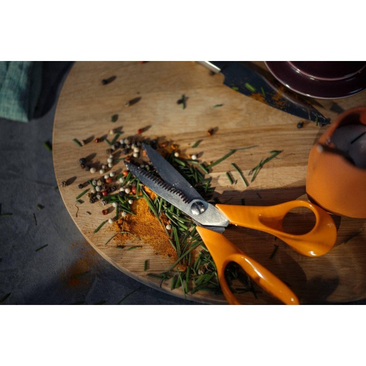 Fiskars Kitchen Scissors, Total Length: 18 cm, Quality Steel/Synthetic Material, Classic, 1000819