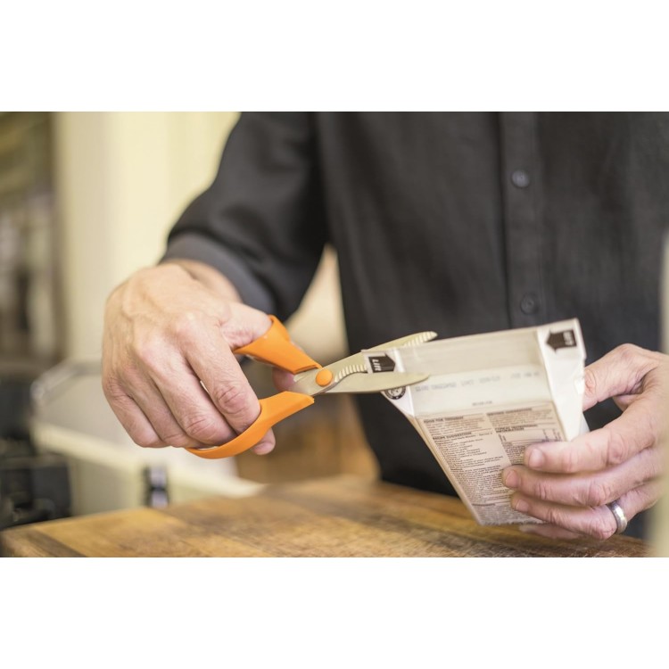 Fiskars Kitchen Scissors, Total Length: 18 cm, Quality Steel/Synthetic Material, Classic, 1000819