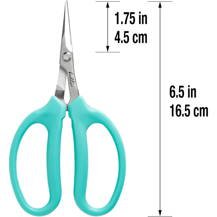 Beaditive Culinary Herb Scissors - Compact 6.5-Inch Stainless Steel Kitchen Scissors - Dishwasher Safe - Sharp Tip for Snipping Fresh Herbs