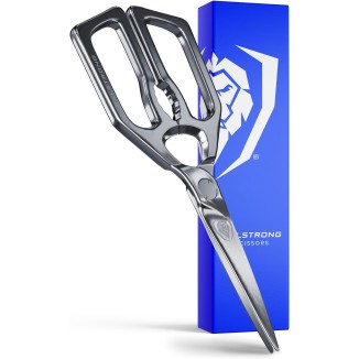 Dalstrong Professional Kitchen Scissors - 420J2 Japanese Stainless Steel - Ambidextrous Kitchen Shears - Detachable - Heavy Duty Sharp Blade - Vegetable, Meat, Pizza Scissors - Food Stain Resistant