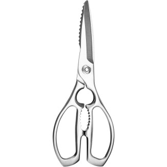 Kitchen Shears Heavy Duty, All-steel Forged Multi-function Kitchen Scissors,Sharp Cooking Shears for Meat/Vegetables/Fish/Nuts,Dishwasher Safe, 3CR14 High Carbon Steel,5-year Warranty