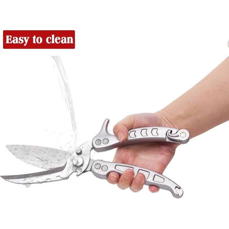 Poultry Shears Heavy Duty,Kitchen Shears,Multi-purpose Stainless Steel Kitchen Scissors for Christmas Turkey Food Rigid Bones, Chicken,Fish,Meat,Separable easy to clean thoroughly,Dishwasher Safe.