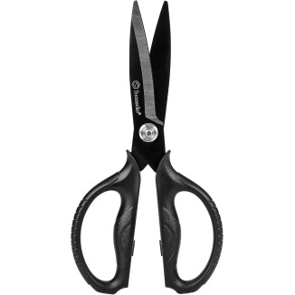 Sunnecko Kitchen Scissors All Purpose Heavy Duty Scissors Titanium Coated, Food Scissors Dishwasher Safe, Micro Serrated with Detachable Blades