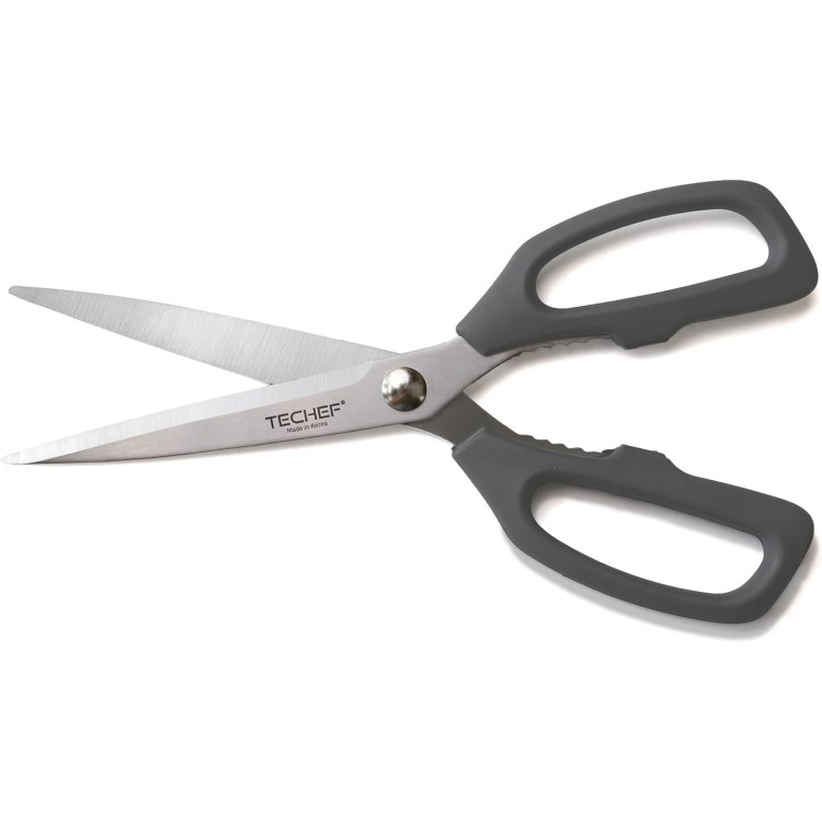 TECHEF Kitchen Shears, All Purpose Scissors, Dishwasher Safe, Heavy Duty Meat Scissors Poultry Shears, Stainless Steel, Made in Korea (Dark Gray)