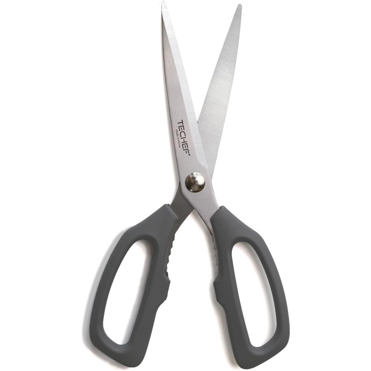 TECHEF Kitchen Shears, All Purpose Scissors, Dishwasher Safe, Heavy Duty Meat Scissors Poultry Shears, Stainless Steel, Made in Korea (Dark Gray)