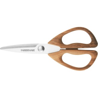 Farberware 5221282 All Purpose Shear, Pecan Wood Handles 8.2 x 3.5 x 0.5 inches