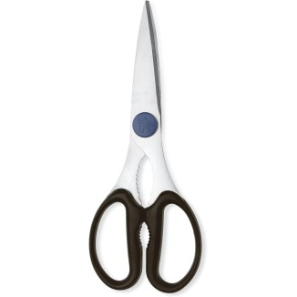 J.A. Henckels International Take HENCKELS Heavy Duty Kitchen Shears That Come Apart, Dishwasher Safe, Black, Stainless Steel, Blue 10.25-inch