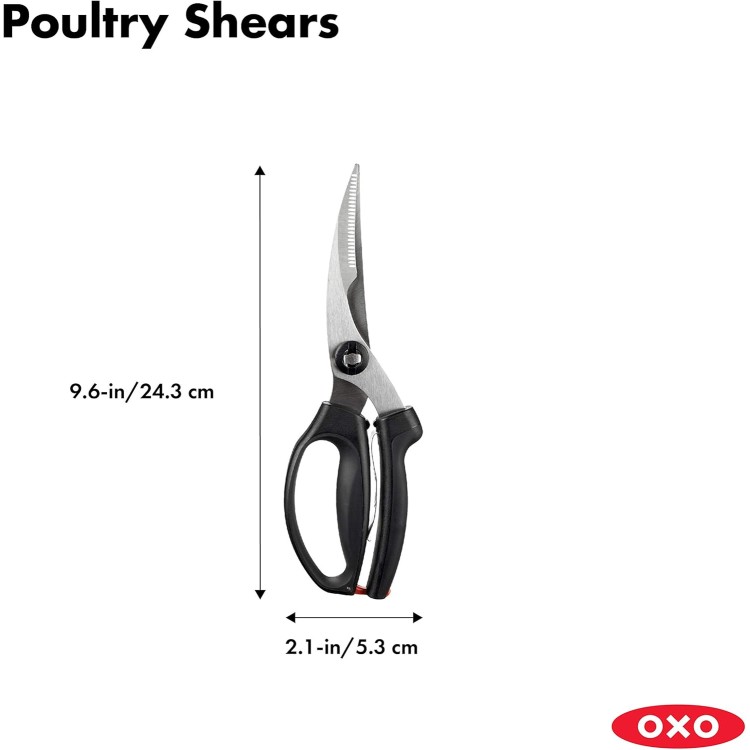 OXO Good Grips Spring-Loaded Poultry Shears, Black