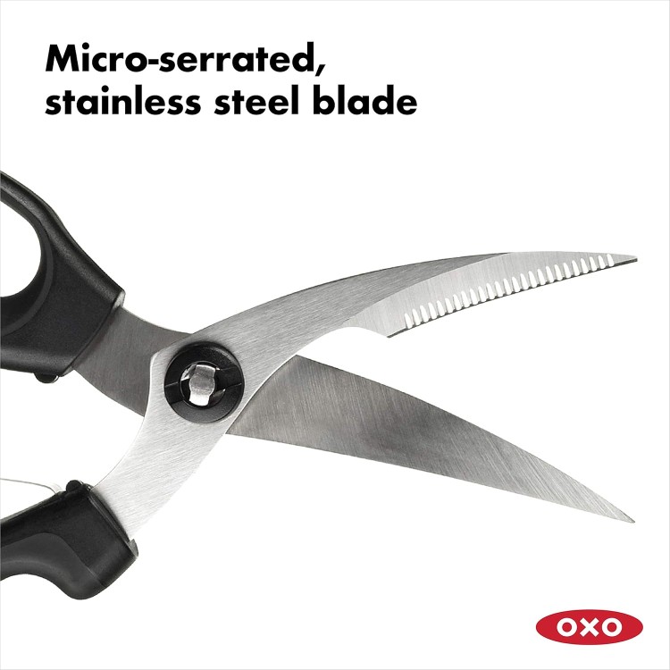 OXO Good Grips Spring-Loaded Poultry Shears, Black