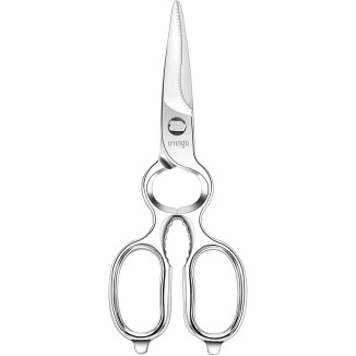 LIVINGO Kitchen Forged Shears Heavy Duty Come Apart Ultra Sharp Multi-function Stainless Steel Scissors Bottle Opener, Nut Cracker 8.5 inch