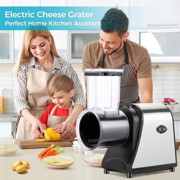 Electric Cheese Grater 250W, Electric Slicer Shredder, Professional Electric Vegetable Slicer for Carrots, Veggies, Potatoes, Upgraded