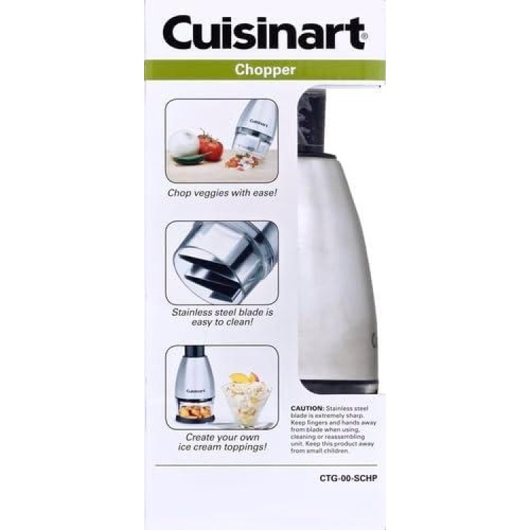 Cuisinart Chopper, Stainless Steel/Black, CTG-00-SCHP, 8.2 x 3.9 x 3.9