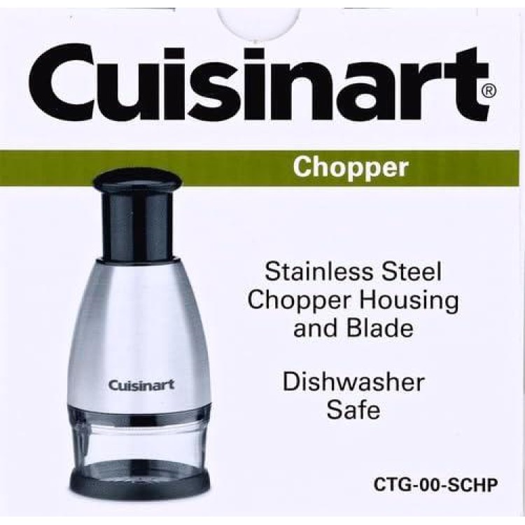 Cuisinart Chopper, Stainless Steel/Black, CTG-00-SCHP, 8.2 x 3.9 x 3.9