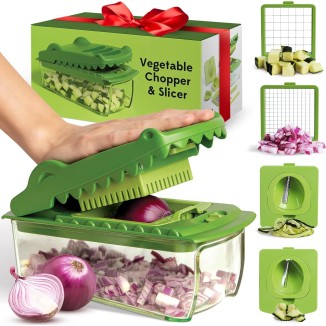 NEW!! Croc Chop by Fullstar X OTOTO, Vegetable Chopper, Food Chopper, Cool Kitchen Gadgets, Crocodile Onion Chopper, Housewarming Kitchen Gifts, Multifunctional Vegetable Cutter, Cooking Gifts Gadgets