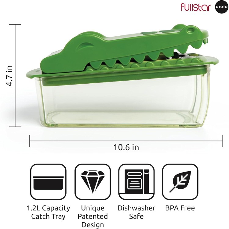 NEW!! Croc Chop by Fullstar X OTOTO, Vegetable Chopper, Food Chopper, Cool Kitchen Gadgets, Crocodile Onion Chopper, Housewarming Kitchen Gifts, Multifunctional Vegetable Cutter, Cooking Gifts Gadgets